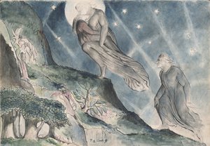 ダンテを眠っているルチア、ダンテアリギエーリ作「1878年から27年までの神曲」（ペンとインクに鉛筆と紙にチョークを重ねたもの）
